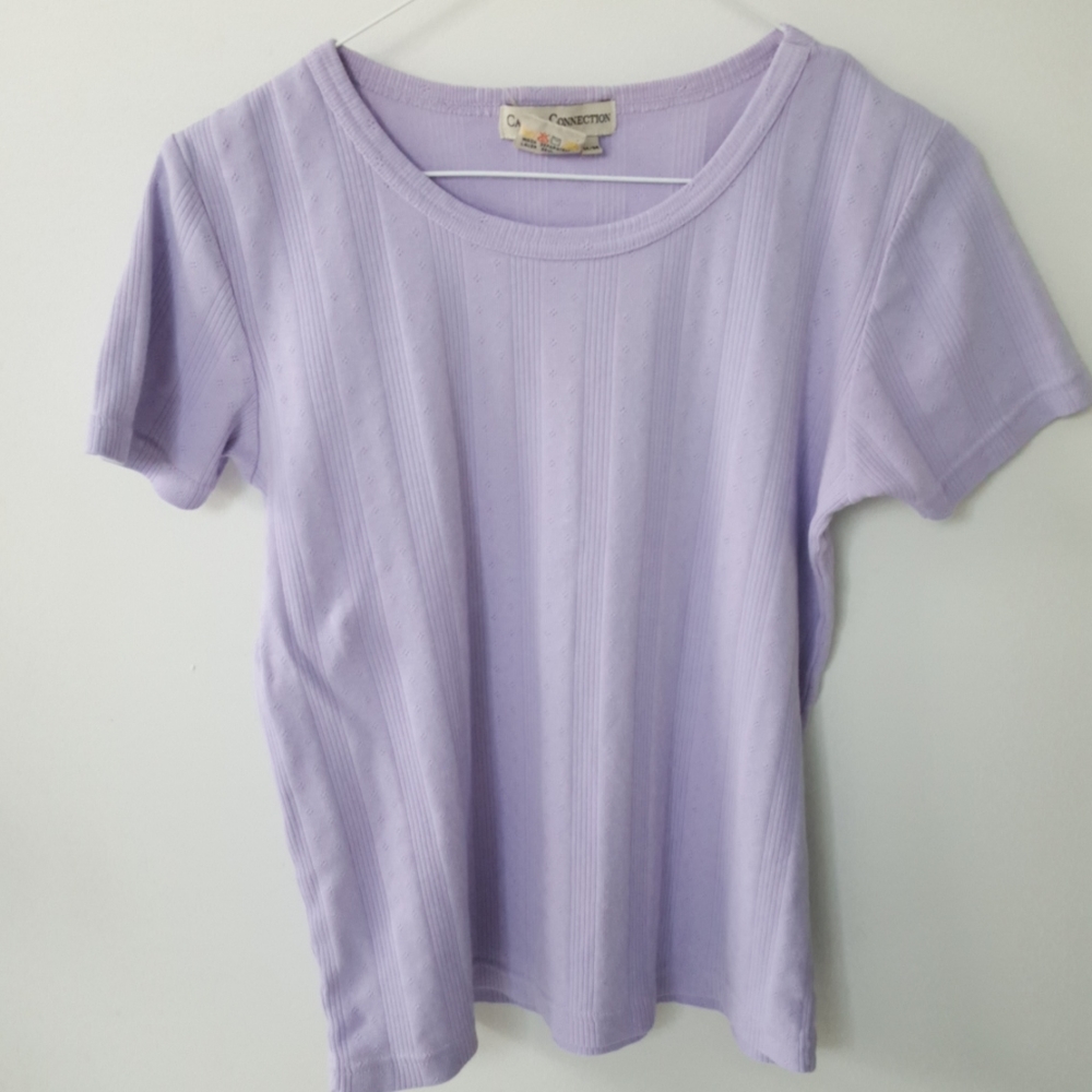 Lilac fine knit tshirt